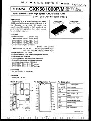 CXK581000P-12LL datasheet pdf SONY