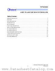 W741E260 datasheet pdf Winbond Electronics
