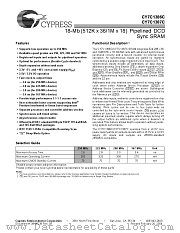 CY7C1387C-250AC datasheet pdf Cypress