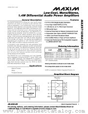 MAX9718DEUB datasheet pdf MAXIM - Dallas Semiconductor