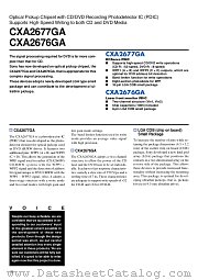 CXA2677GA datasheet pdf SONY
