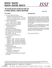 IS24C02-5ZA datasheet pdf Integrated Silicon Solution Inc