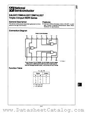 DM54LS27W datasheet pdf National Semiconductor