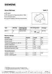 BAR17 datasheet pdf Siemens