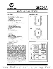 27C04AFT-20P datasheet pdf Microchip