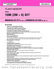 MBM29LV016T-12PTR datasheet pdf Fujitsu Microelectronics