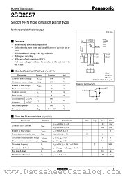 2SD2057 datasheet pdf Panasonic