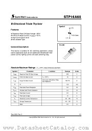STP16A60 datasheet pdf SemiWell Semiconductor