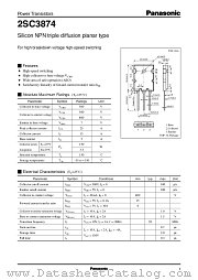 2SC3874 datasheet pdf Panasonic