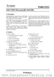 TS87C52X2-MCBD datasheet pdf TEMIC