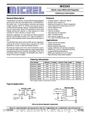 MIC5245-3.1BM5 datasheet pdf Micrel Semiconductor