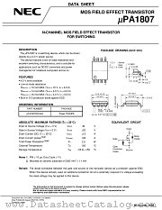 UPA1807GR-9JG datasheet pdf NEC