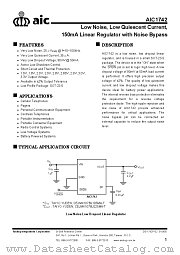 AIC1742-285ACVTR datasheet pdf Analog Integrations Corporation