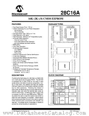 27C16AF-25P datasheet pdf Microchip