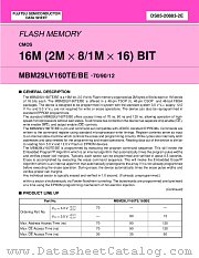 MBM29LV160BE90PBT datasheet pdf Fujitsu Microelectronics