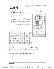2SK678 datasheet pdf TOSHIBA