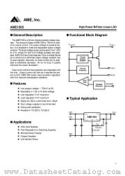 AME1505ACDV150Z datasheet pdf Analog Microelectronics