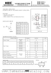 KRC101 datasheet pdf Korea Electronics (KEC)