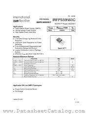 IRFPS59N60C datasheet pdf International Rectifier