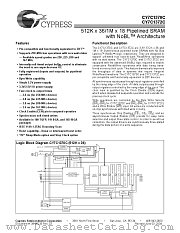 CY7C1372C-250AI datasheet pdf Cypress