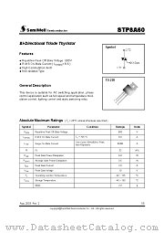 STP8A60 datasheet pdf SemiWell Semiconductor