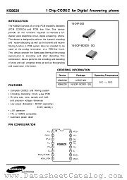 KS8620D datasheet pdf Samsung Electronic