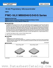 MB90F549GSPF datasheet pdf Fujitsu Microelectronics