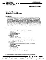 MC68HC912B32TS datasheet pdf Motorola