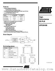 ATF20V8B-25JC datasheet pdf Atmel