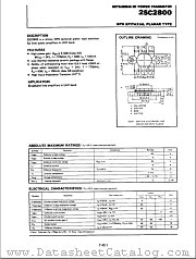 2SC2800 datasheet pdf Mitsubishi Electric Corporation