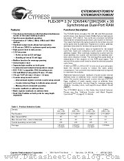CY7C0852V-133BBI datasheet pdf Cypress