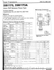 2SB1173 datasheet pdf Panasonic