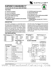 CAT25C17U14E-TE13 datasheet pdf Catalyst Semiconductor