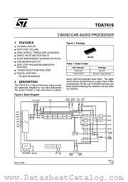 TDA7419TR datasheet pdf ST Microelectronics