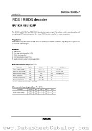BU1924 datasheet pdf ROHM