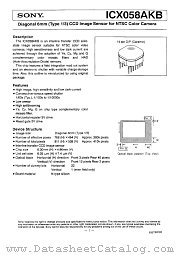 ICX058 datasheet pdf SONY