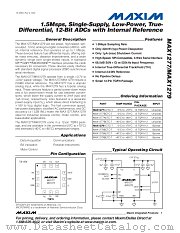 MAX1277ACTC-T datasheet pdf MAXIM - Dallas Semiconductor