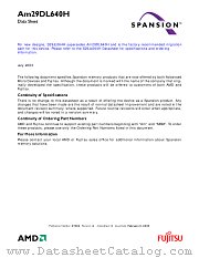 AM29DL640H70EEN datasheet pdf Advanced Micro Devices