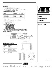 ATF22V10BQL-25JC datasheet pdf Atmel