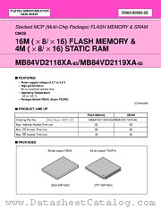 MB84VD21182-85-PTS datasheet pdf Fujitsu Microelectronics