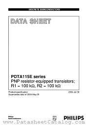 PDTA115EEF datasheet pdf Philips