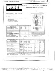 2SA1217 datasheet pdf TOSHIBA