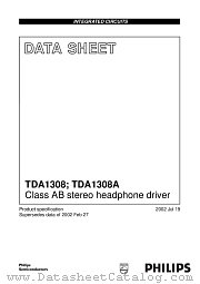 TDA1308TT datasheet pdf Philips