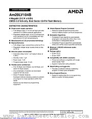 AM29LV104B datasheet pdf Advanced Micro Devices