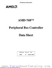 AMD-768 datasheet pdf Advanced Micro Devices