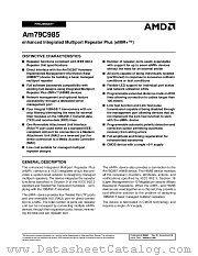 AM79C985 datasheet pdf Advanced Micro Devices