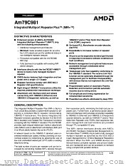 AM79C981 datasheet pdf Advanced Micro Devices