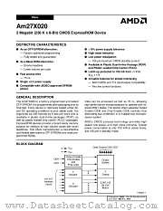 AM27X020 datasheet pdf Advanced Micro Devices