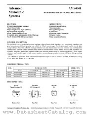 AMS4041 datasheet pdf Advanced Monolithic Systems