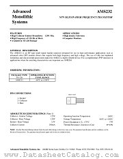AMS232 datasheet pdf Advanced Monolithic Systems